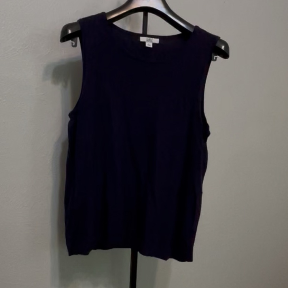 Women's Navy Sleeveless Top